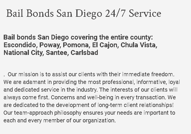 Bail Bonds San Diego